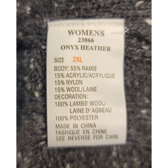 Woolrich Womens Sweater Vest 2XL Knit Zip Front Ribbed Nordic Pattern Lambs Wool - Picture 5 of 8